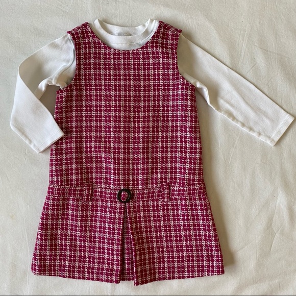 Talbots dress jumper 2T Red Plaid brand new 100% organic Egyptian cotton shirt - Picture 1 of 11